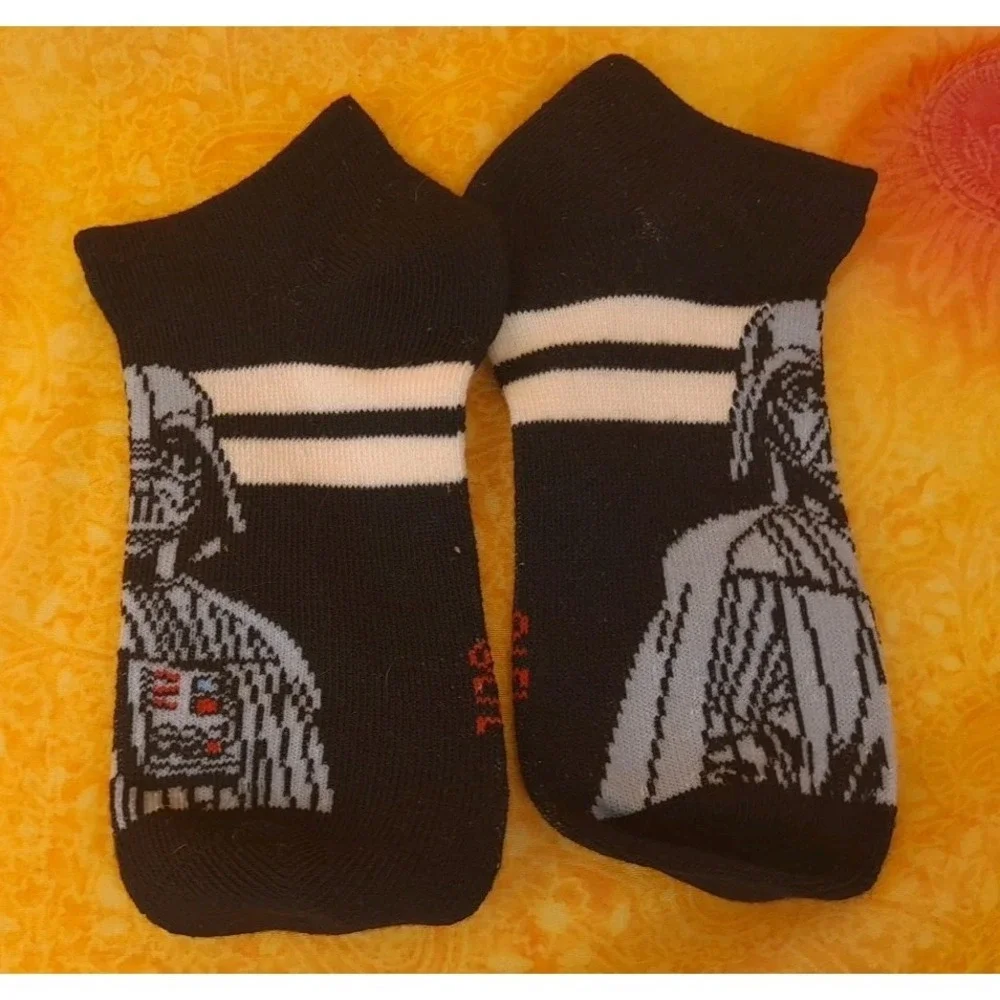 5 Pairs Star Wars‎ Yoda Darth Vader No Show Socks Boys Size 4-10
